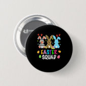 Osterquad Leopard Happy Ostertag Kaninchen Button (Vorne & Hinten)