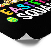 Osterquad Leopard Happy Ostertag Kaninchen Poster (Ecke)