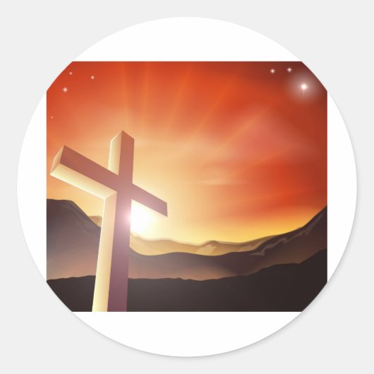 Osterquerkonzept Runder Aufkleber (Vorderseite)