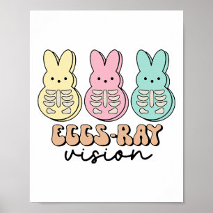 Osterradiologie Bunny Eggs ray Vision Xray Tech R Poster