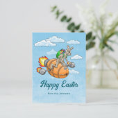 Osterraketensonnensonne Feiertagspostkarte (Stehend Vorderseite)