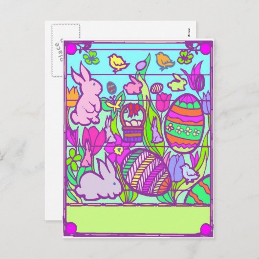 Osterrätsel - Postkarte (Vorne/Hinten)