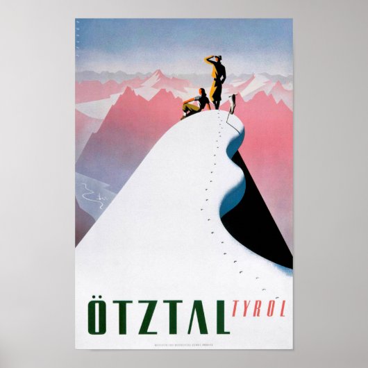 " Österreich: 1930er/heute Tirol - Winter Reise Poster (Vorne)