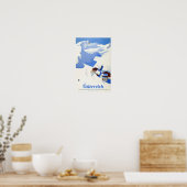 " Österreich: 1940er/heute  Winterurlaub Reise  Po Poster (Küche)