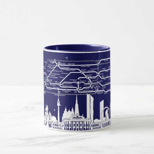 " Österreich: 1978/heute Wien - U Bahn Plan... Tasse (Zentrum)