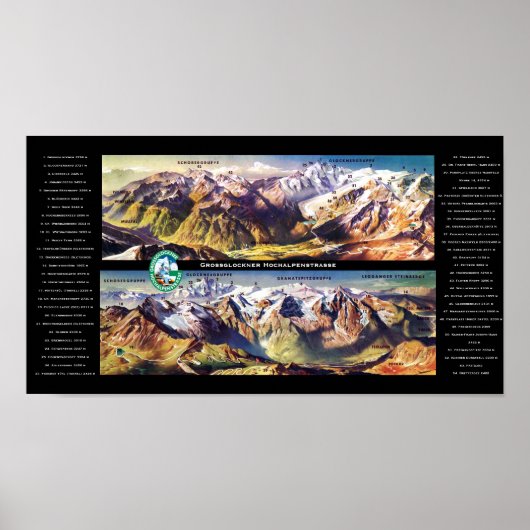 " Österreich: 2021/heute - Großglockner Panorama Poster (Vorne)