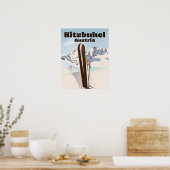 " Österreich: 2021/heute Kitzbuhel - Wintersport Poster (Küche)