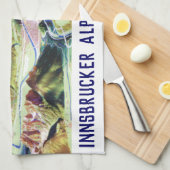"Österreich: 2021/heute Tirol - Innsbruck Panorama Geschirrtuch (Viertel Falte)