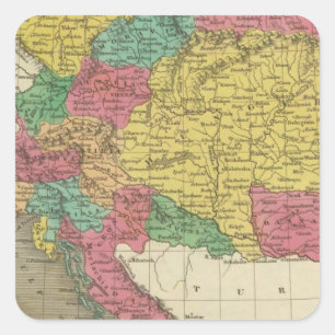 Österreich 2 quadratischer aufkleber