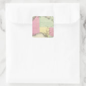 Österreich 3 quadratischer aufkleber (Tasche)