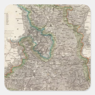 Österreich 3 quadratischer aufkleber