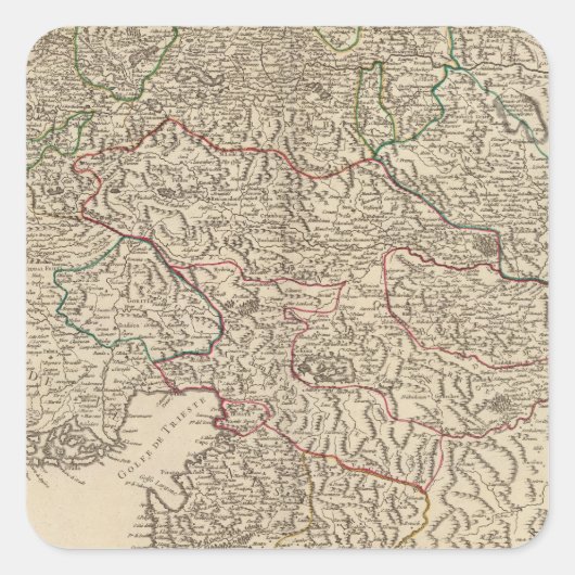 Österreich 4 quadratischer aufkleber (Vorderseite)