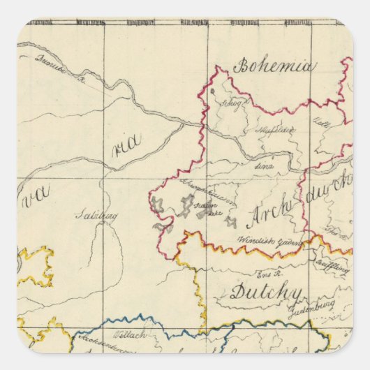 Österreich 5 quadratischer aufkleber (Vorderseite)