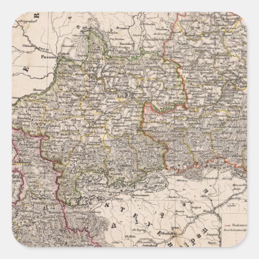 Österreich 7 quadratischer aufkleber (Vorderseite)