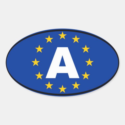 Österreich - A - Europäische Ovaler Aufkleber (Vorderseite)
