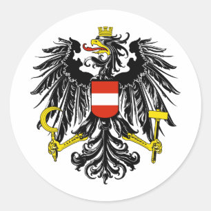 Österreich AT Runder Aufkleber