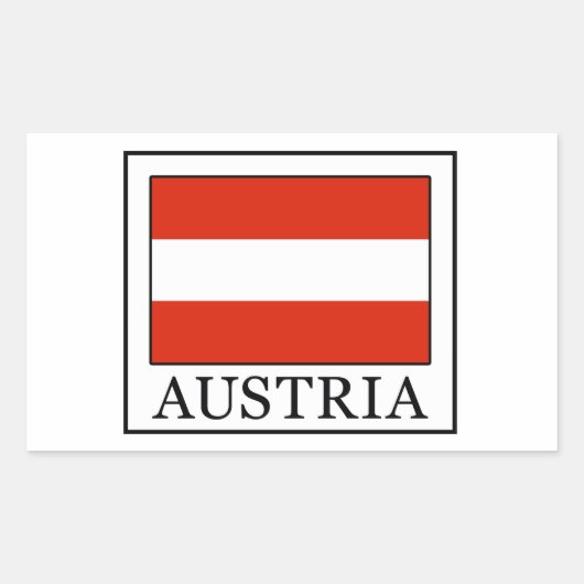 Österreich-Aufkleber Rechteckiger Aufkleber (Vorderseite)