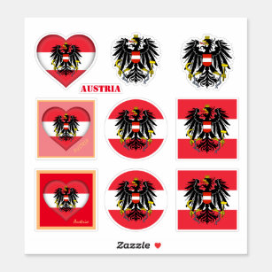 Österreich Aufkleber und österreichische Flagge, H