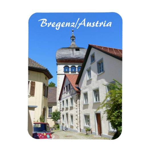Österreich, Bregenz Altstadt Souvenir Magnet (Vertikal)