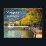Österreich Bregenz am Bodensee im Herbst Postkarte<br><div class="desc">Fotografie der Bregenzer Seepromenade am Bodensee in Vorarlberg.</div>