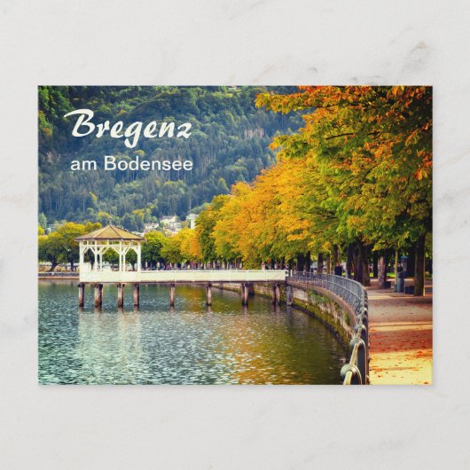 Österreich Bregenz am Bodensee im Herbst Postkarte (Vorderseite)
