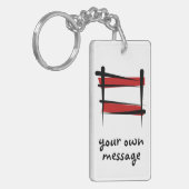 Österreich-Bürsten-Flagge Schlüsselanhänger (Vorderseite links)