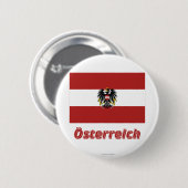 Österreich Dienstflagge MIT deutschem Namen Button (Vorne & Hinten)