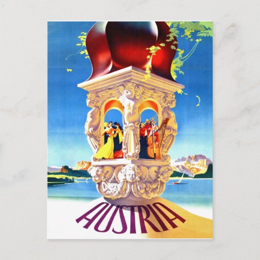 Österreich, Donauwalz, Vintage Postkarte (Vorderseite)