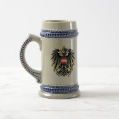 Österreich-Emblem Bierglas (Links)