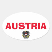 Österreich Europäische Oval Sticker (Vorderseite)
