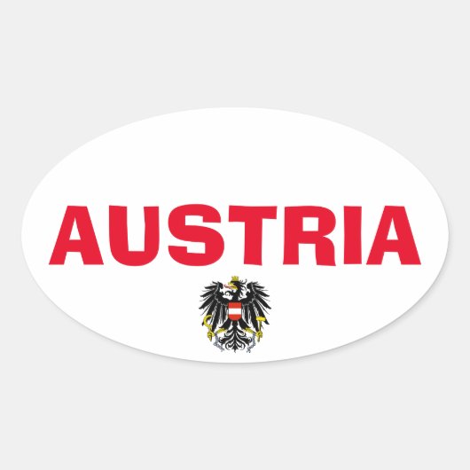 Österreich Europäische Oval Sticker (Vorderseite)