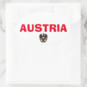 Österreich Europäische Oval Sticker (Tasche)