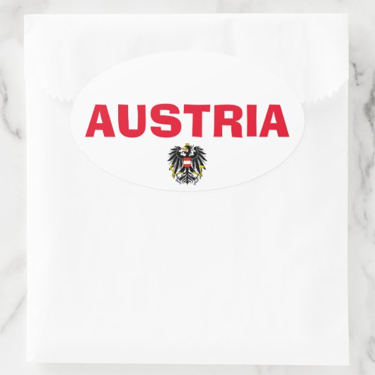 Österreich Europäische Oval Sticker (Tasche)