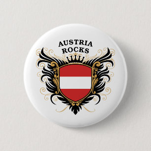 Österreich-Felsen Button
