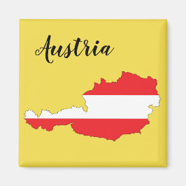 Österreich - Flag-Karte Magnet