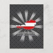 Österreich Flag Map 2.0 Postkarte (Vorderseite)