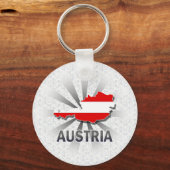 Österreich Flag Map 2.0 Schlüsselanhänger (Vorderseite)