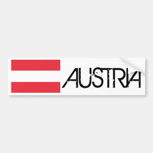Österreich-Flagge Autoaufkleber (Vorne)