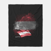 Österreich-Flagge Fleecedecke (Vorderseite)