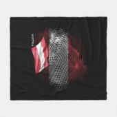 Österreich-Flagge Fleecedecke (Vorderseite (Horizontal))