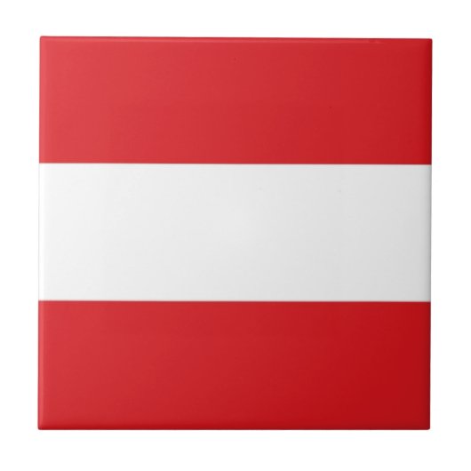 Österreich-Flagge Fliese (Vorderseite)