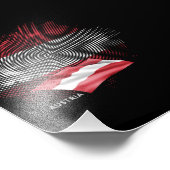 Österreich-Flagge Fotodruck (Ecke)