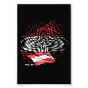 Österreich-Flagge Fotodruck
