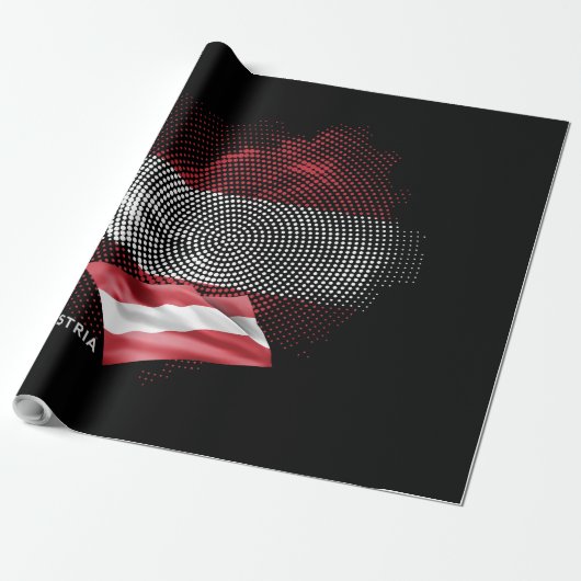 Österreich-Flagge Geschenkpapier (Ungerollt)