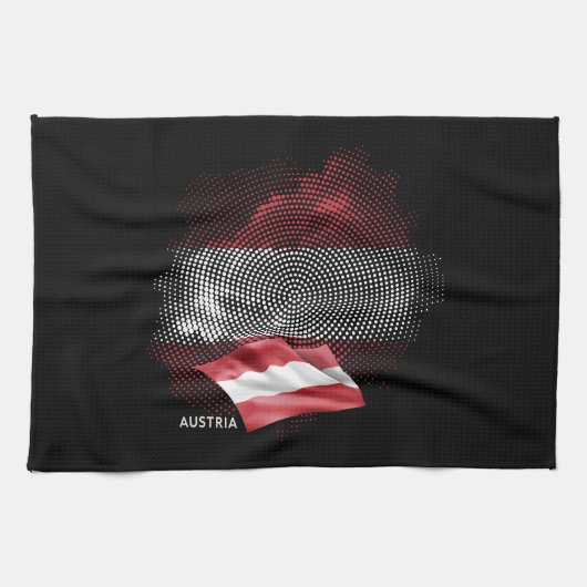 Österreich-Flagge Geschirrtuch (Horizontal)