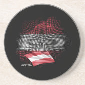 Österreich-Flagge Getränkeuntersetzer (Vorne)