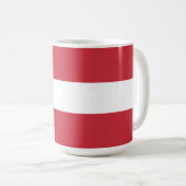 Österreich-Flagge Kaffeetasse (VorderseiteRechts)