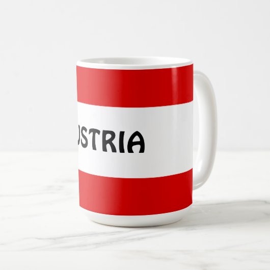 Österreich, Flagge Kaffeetasse (VorderseiteRechts)