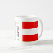 Österreich-Flagge + Karten-Tasse Kaffeetasse (VorderseiteRechts)