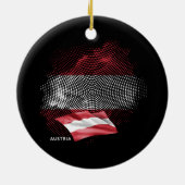 Österreich-Flagge Keramik Ornament (Hinten)